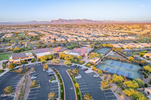 aerial view featuring a mountain view