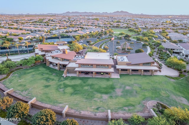 bird's eye view featuring a mountain view