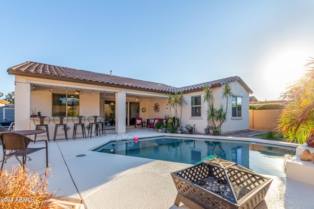 view of pool with a patio