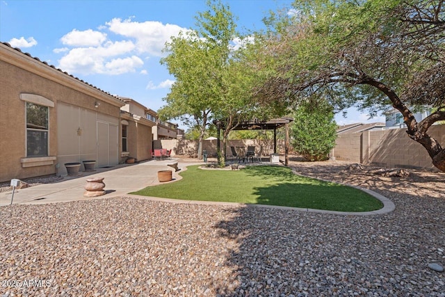 4667 E County Down Dr, Chandler, AZ 85249 - fenced backyard featuring a patio area and a gazebo