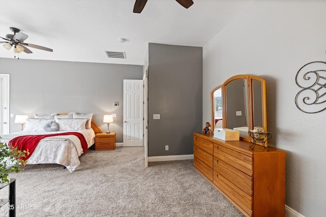 2221 W Calle De Las Estrella Way, Phoenix, AZ 85085 - bedroom featuring light colored carpet and ceiling fan