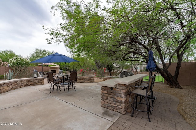 2221 W Calle De Las Estrella Way, Phoenix, AZ 85085 - fenced backyard with a patio and outdoor dining area