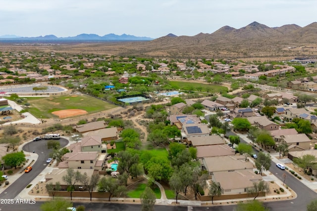 2221 W Calle De Las Estrella Way, Phoenix, AZ 85085 - aerial view of property's location featuring a mountainous background and nearby suburban area