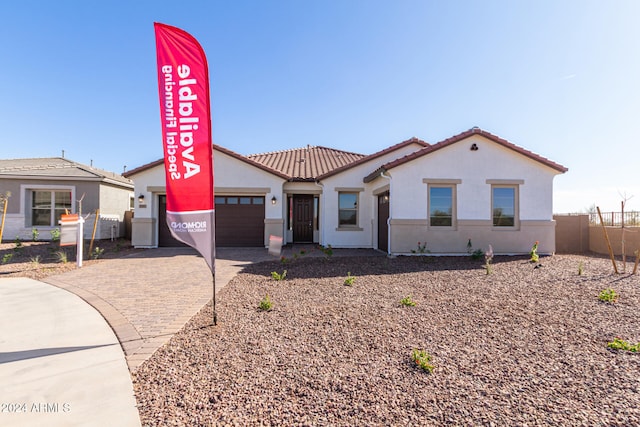 view of front of home featuring a garage