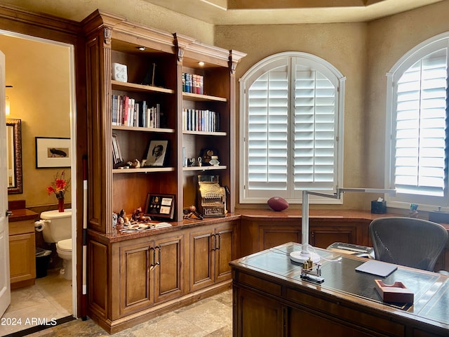 home office featuring plenty of natural light