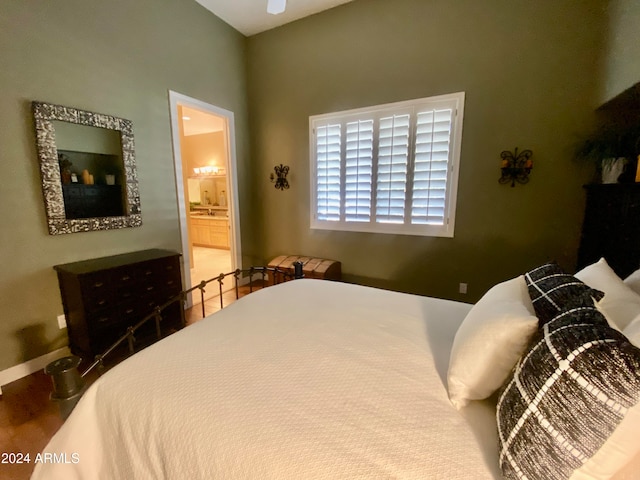 bedroom with connected bathroom