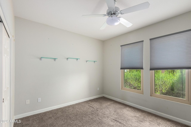 15631 W Bethesda Ct, Surprise, AZ 85374 - empty room featuring a ceiling fan, baseboards, and carpet floors