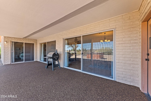 view of patio with grilling area