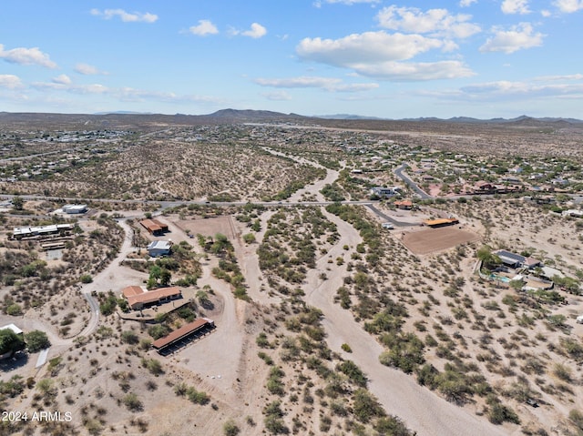 aerial view with a mountain view