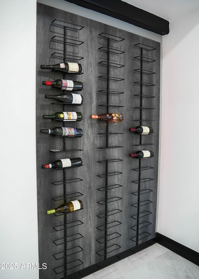 wine room with baseboards