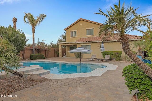 view of pool featuring a patio area