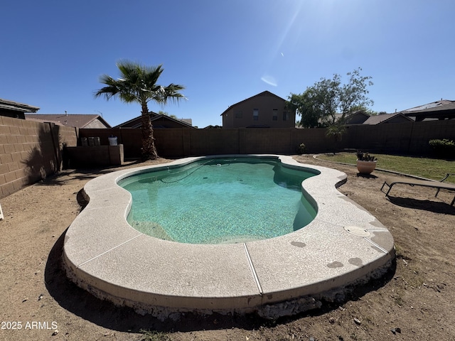 view of pool with a fenced in pool and a fenced backyard