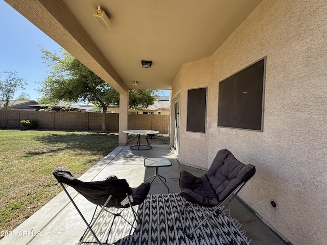 view of patio / terrace featuring a fenced backyard