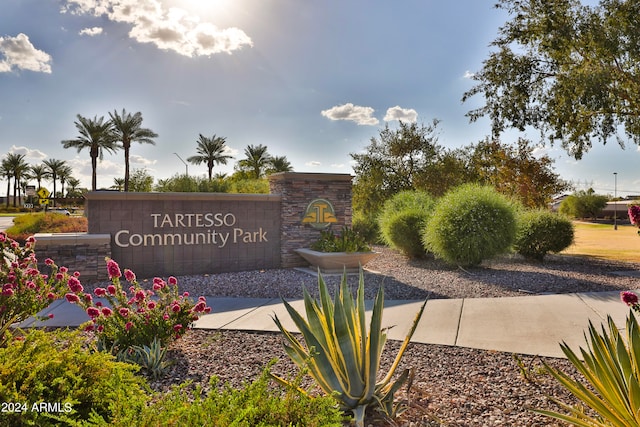 view of community sign