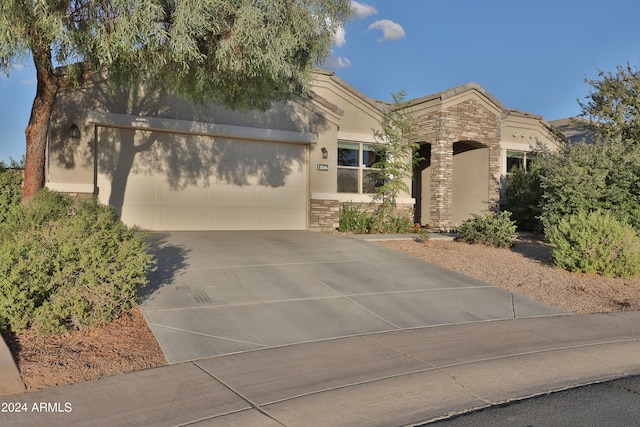 view of front facade with a garage