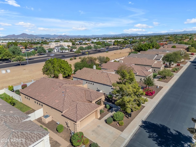 bird's eye view featuring a mountain view