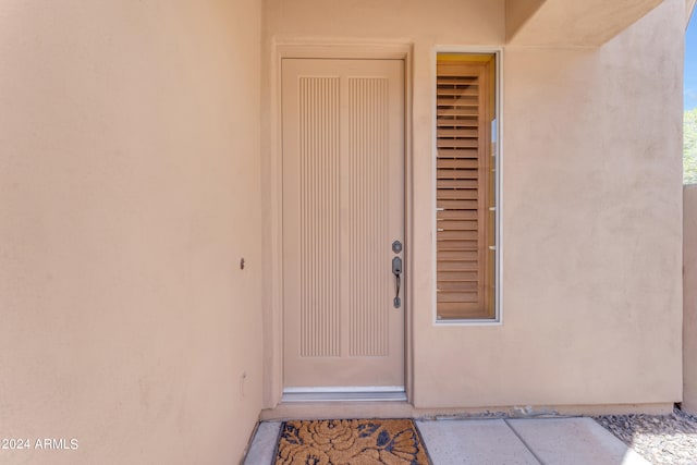 view of doorway to property