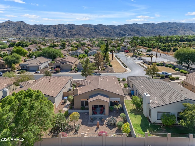 aerial view featuring a mountain view