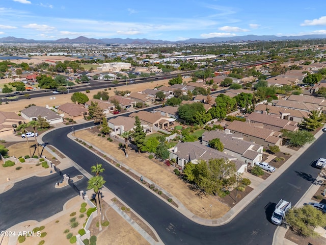 bird's eye view featuring a mountain view