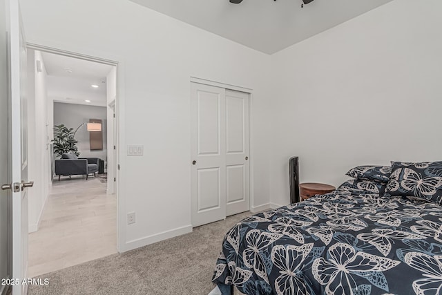 16877 W Butler Ave, Waddell, AZ 85355 - bedroom featuring carpet floors, recessed lighting, baseboards, and a closet