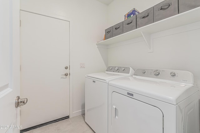 16877 W Butler Ave, Waddell, AZ 85355 - laundry room featuring independent washer and dryer and light tile patterned floors