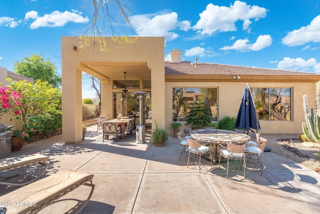 view of patio featuring outdoor dining space