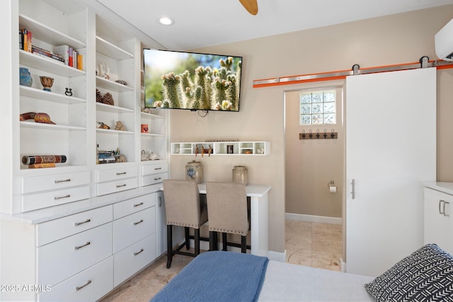 bedroom featuring recessed lighting