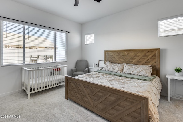 7694 W Desert Spoon Dr, Peoria, AZ 85383 - bedroom featuring carpet floors, a ceiling fan, and baseboards