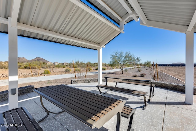 7694 W Desert Spoon Dr, Peoria, AZ 85383 - view of patio / terrace featuring a mountain view