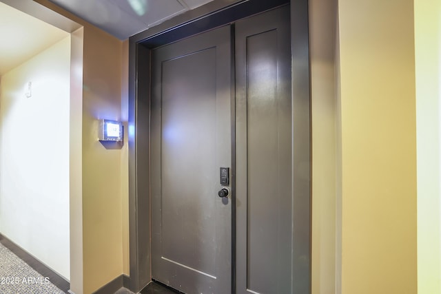 interior space featuring elevator