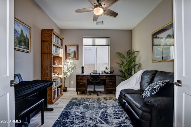 office with ceiling fan