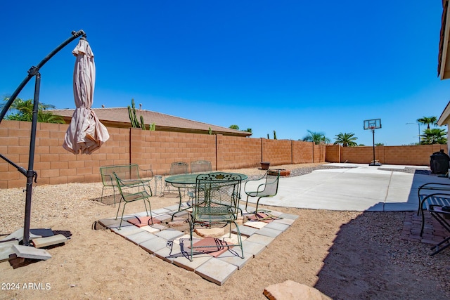 view of patio / terrace featuring a fenced backyard