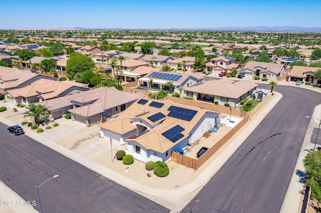 bird's eye view with a residential view