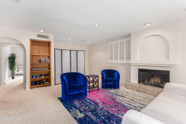 view of carpeted living room