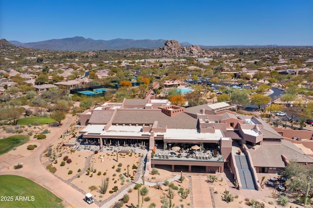 aerial view featuring a mountain view
