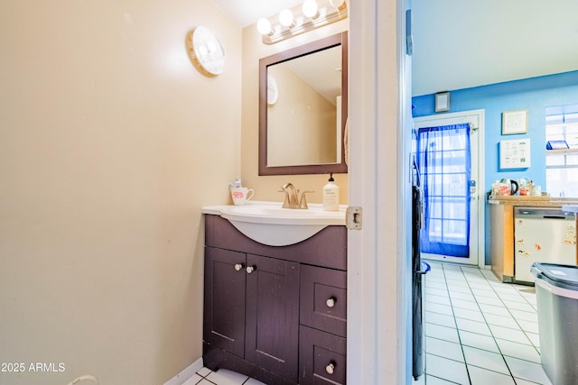 8111 W Wacker Rd Unit 62, Peoria, AZ 85381 - bathroom with vanity, tile patterned floors, and baseboards