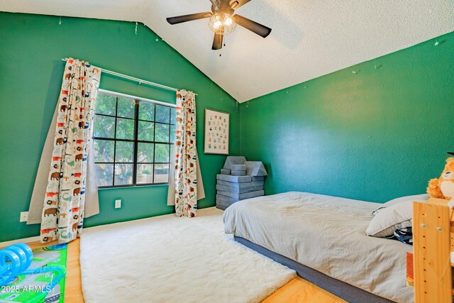 8111 W Wacker Rd Unit 62, Peoria, AZ 85381 - bedroom featuring lofted ceiling, wood finished floors, and ceiling fan
