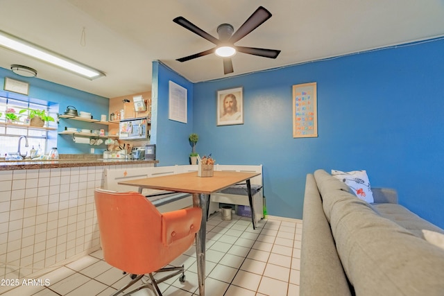 8111 W Wacker Rd Unit 62, Peoria, AZ 85381 - dining room featuring ceiling fan and light tile patterned floors