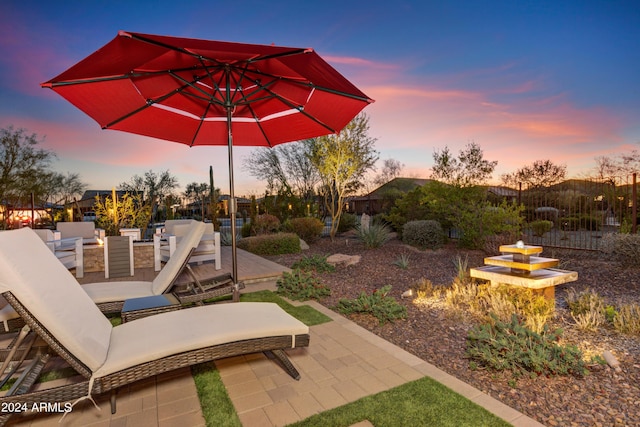 view of patio / terrace with fence