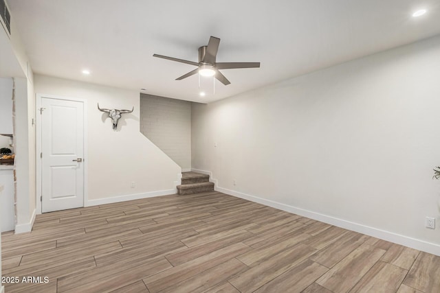 spare room featuring ceiling fan