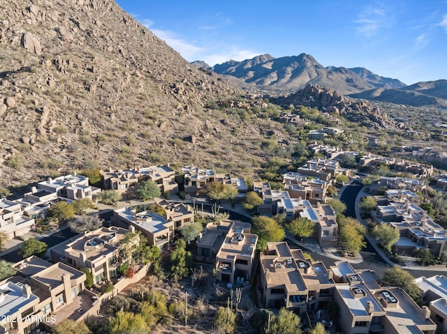 aerial view featuring a mountain view