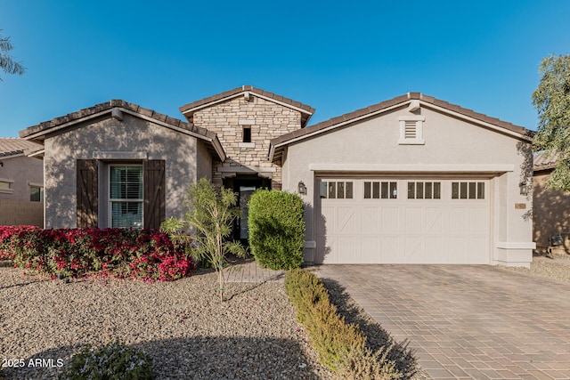 view of front of home featuring a garage