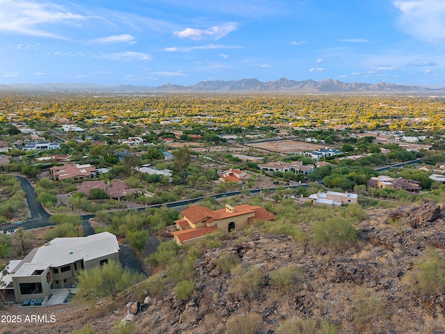6349 E Hummingbird Ln, Paradise Valley, AZ 85253 - aerial perspective of suburban area with mountains