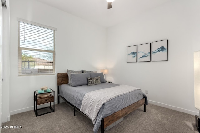 bedroom featuring carpet