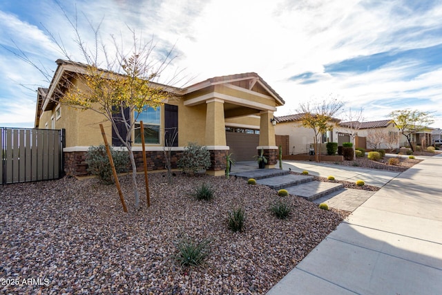 view of front of house featuring a garage