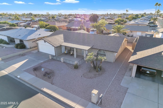 drone / aerial view featuring a residential view