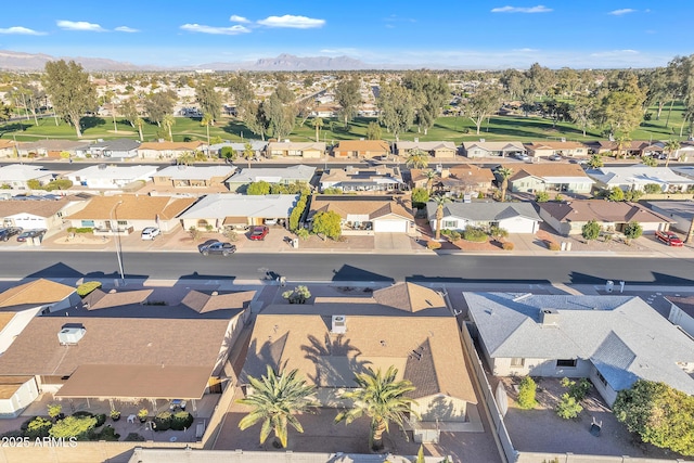 drone / aerial view with a residential view