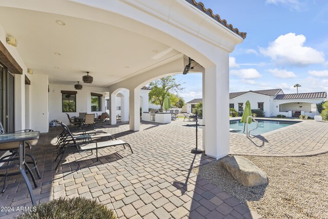 10125 E Cortez Dr, Scottsdale, AZ 85260 - view of patio with an outdoor pool and outdoor dining space