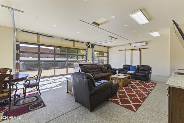 10125 E Cortez Dr, Scottsdale, AZ 85260 - living area with an AC wall unit and speckle patterned floor