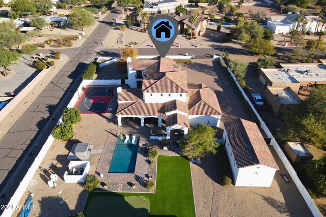 10125 E Cortez Dr, Scottsdale, AZ 85260 - aerial perspective of suburban area with a pool area